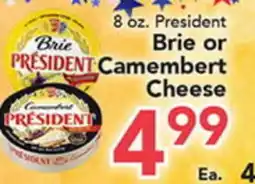 Eurofresh Market 8 oz. President Brie or Camembert Cheese offer