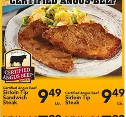 Eurofresh Market Certified Angus Beef Sirloin Tip Sandwich Steak offer