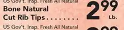 Eurofresh Market US Gov't Insp. Fresh All Natural Bone Natural Cut Rib Tips offer