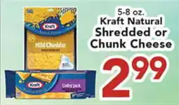 Eurofresh Market Kraft Natural Shredded or Chunk Cheese offer
