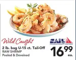 Pete's Fresh Market 2 lb. bag U-15 ct. Tail-Off RAW SHRIMP offer