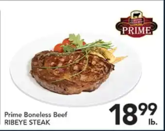 Pete's Fresh Market Prime Boneless Beef RIBEYE STEAK offer