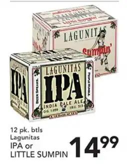 Pete's Fresh Market 12 pk. btls Lagunitas IPA or LITTLE SUMPIN offer