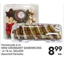 Pete's Fresh Market Homemade 6 ct. MINI CROISSANT SANDWICHES or 16 oz. SALADS offer