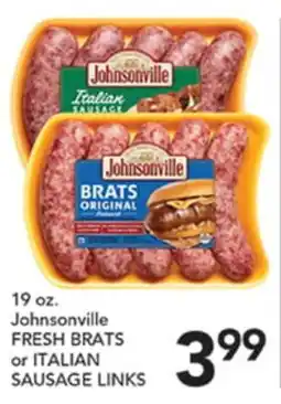 Pete's Fresh Market Johnsonville FRESH BRATS or ITALIAN SAUSAGE LINKS offer
