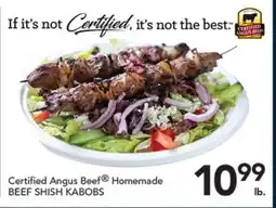 Pete's Fresh Market Certified Angus Beef Homemade BEEF SHISH KABOBS offer
