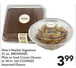 Pete's Fresh Market Pete's Market Signature BROWNIES or Iced Cream Cheese or COOKIES offer