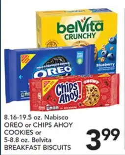 Pete's Fresh Market Nabisco OREO or CHIPS AHOY! COOKIES or 5-8.8 oz. Belvita BREAKFAST BISCUITS offer
