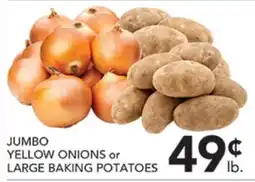Pete's Fresh Market JUMBO YELLOW ONIONS or LARGE BAKING POTatoes offer
