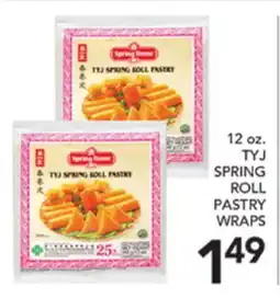 Pete's Fresh Market 12 oz. TYJ SPRING ROLL PASTRY WRAPS offer