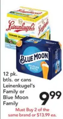Pete's Fresh Market Leinenkugel's Family or Blue Moon Family offer