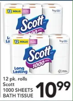 Pete's Fresh Market Scott 1000 SHEETS BATH TISSUE offer