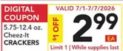 Pete's Fresh Market 5.75-12.4 oz. Cheez-It CRACKERS offer