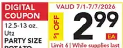 Pete's Fresh Market 12.5-13 oz. Utz PARTY SIZE POTATO offer