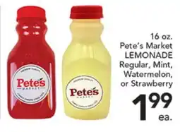Pete's Fresh Market Pete's Market LEMONADE offer
