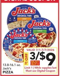 Pete's Fresh Market Jack's PIZZA offer