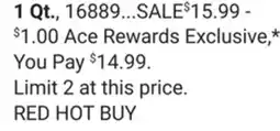 Ace Hardware Zinsser Bulls Eye 1-2-3 Primer, 1 Gal. 1 Qt offer