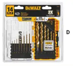 Ace Hardware Select DEWALT' Drill Bits Saw Blade D. 14 Pc. Titanium Drill Bit Set offer