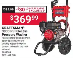 Ace Hardware CRAFTSMAN 3000 PSI Electric Pressure Washer offer