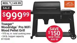 Ace Hardware Traeger Woodridge Pro WiFi Wood Pellet Grill offer