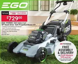 Ace Hardware EGO POWER+ 56V Select Cut XP Touch Drive Self-Propelled Mower Kit offer