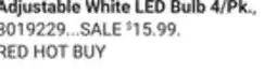 Ace Hardware Adjustable White LED Bulb 4/Pk offer