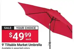 Ace Hardware 9' Tiltable Market Umbrella offer