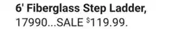 Ace Hardware 6' Fiberglass Step Ladder offer
