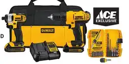 Ace Hardware DEWALT Drill & Impact Drive Kit with Bit Set offer