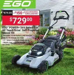 Ace Hardware EGO POWER+ 56V Select Cut XP Touch Drive Self-Propelled Mower Kit offer