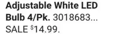Ace Hardware Adjustable White LED Bulb 4/Pk offer