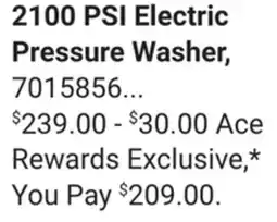 Ace Hardware Craftsman 1900 PSI Electric Pressure Washer offer