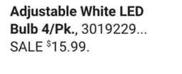 Ace Hardware Adjustable White LED Bulb 4/Pk offer