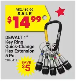 Ace Hardware DEWALT 1 Key Ring Quick-Change Hex Extension 5 Pc offer