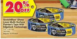 Ace Hardware ScotchBlue Sharp Lines Multi-Surface Painter's Tape With Edgelock Technology offer
