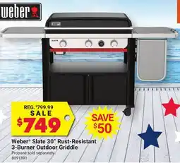 Ace Hardware Weber Slate 30 Rust-Resistant 3-Burner Outdoor Griddle offer