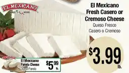 Big Saver Foods El Mexicano Fresh Casero or Cremoso Cheese offer