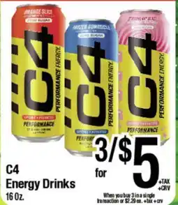 Big Saver Foods C4 Energy Drinks offer
