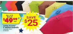 Ace Hardware Living Accents 9' Market Umbrella offer
