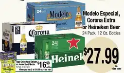 Big Saver Foods Modelo Especial, Corona Extra or Heineken Beer offer