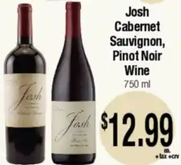 Big Saver Foods Josh Cabernet Sauvignon, Pinot Noir Wine offer