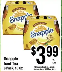 Big Saver Foods Snapple Iced Tea offer