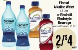 Big Saver Foods Eternal Alkaline Water Electrolit Electrolyte Beverage offer