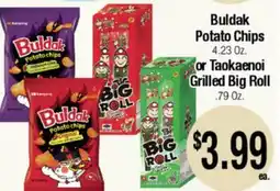 Big Saver Foods Buldak Potato Chips or Taokaenoi Grilled Big Roll offer