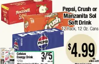 Big Saver Foods Pepsi, Crush or Manzanita Sol Soft Drink offer