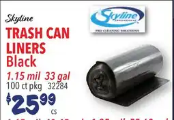 Restaurant Depot Skyline TRASH CAN LINERS Black offer