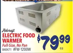Restaurant Depot Adcraft ELECTRIC FOOD WARMER offer