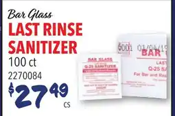 Restaurant Depot Bar Glass LAST RINSE SANITIZER offer