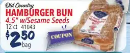 Restaurant Depot Old Country HAMBURGER BUN 4.5 w/Sesame Seeds offer