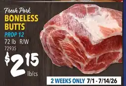 Restaurant Depot Fresh Pork BONELESS BUTTS offer